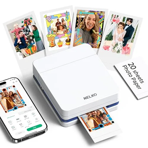 Nelko PP01 Photo Printer, 2x3 Portable Photo Printer, Mini Printer, White - foto 1